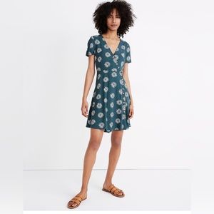 Madewell Button-Wrap Dress in Daisy Daydream